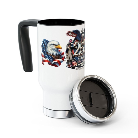 250th Semiquincentennial Anniversary USofA 1776 - 2026  14oz SS Travel Mug - Picture 9 of 9